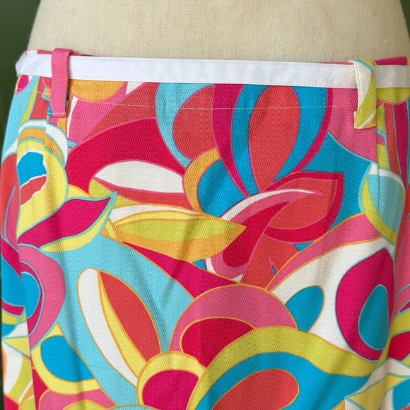 Abstract Floral Wrap Skirt by Willi Smith Size 10 - Picture 7 of 9